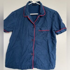 SIWY ANNE PAJAMA - HUDSON BAY PAJAMA TOP W/ PIPING DETAIL Size S